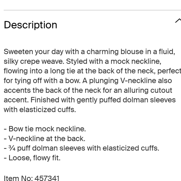 Printed Crepe Tie Mock neck Blouse! - Picture 3 of 8